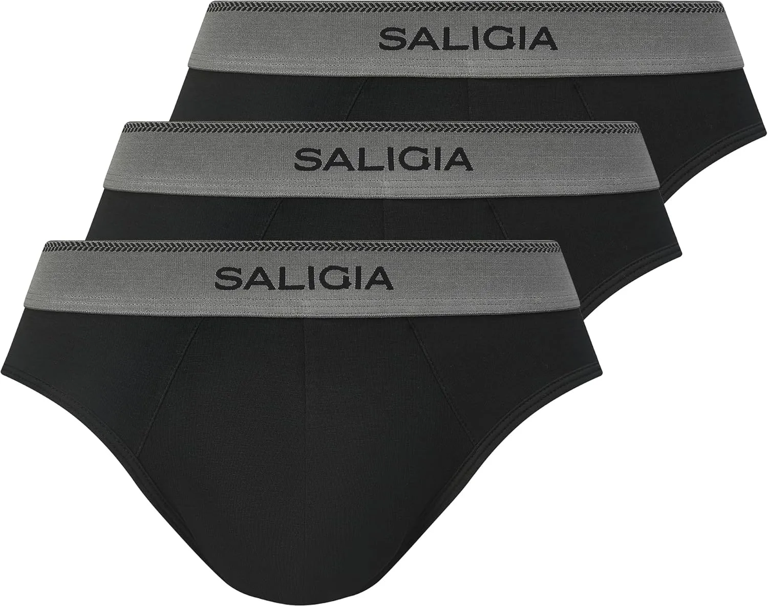 SALIGIA Retro Classic Men's Briefs - Premium Cotton Men's Underwear Pack with Breathable and Supportive Double-Layered Pouch