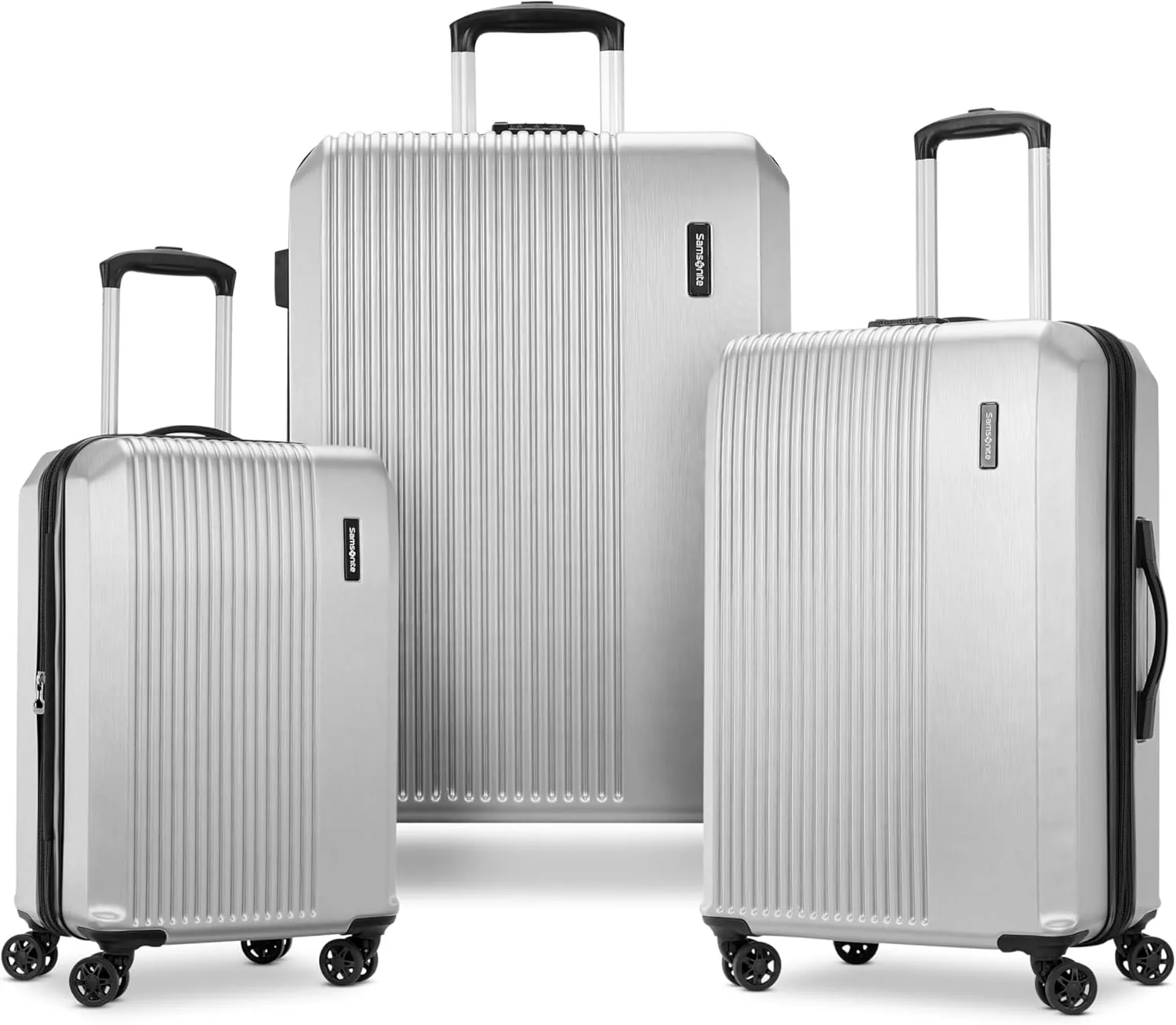 Samsonite Alliance SE Hardside Luggage with Spinner Wheels, Lightweight, 3PC SET (CO/MED/LG) SPINNER, SILVER