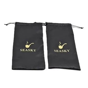 Satin Drawstring Bag, Soft Black, 3x4, 3x5, 4x6, 5x7, 6x8, 7x15, 8x12, or 12x15 in, jewelry storage pouch, gift bag, wedding favor, wine
