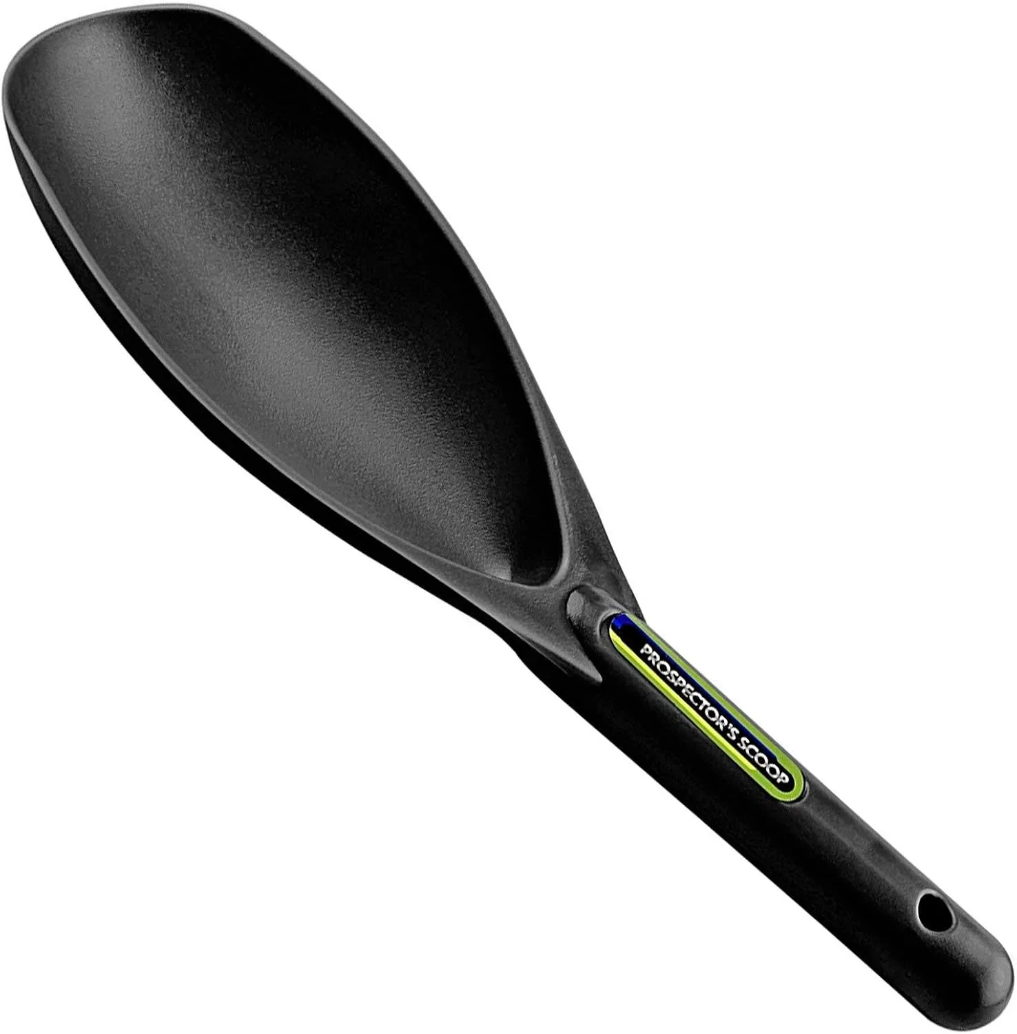 SE Black Prospector's Scoop - 12.5" Heavy-Duty Plastic Tool for Metal Detecting, Gold Panning, Treasure Hunting, and Gardening
