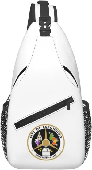 Seal Of Escondido, California Crossbody Bags For Women Men Chest Backpack Gym Shoulder Bag Travel Outdoor Sports Casual Crossbody Bags