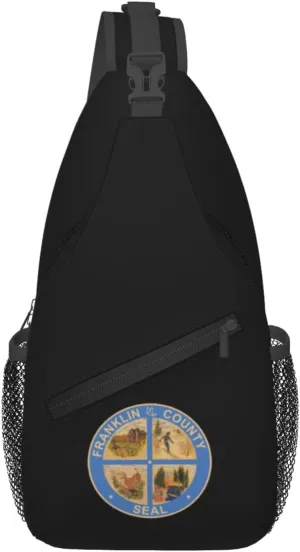 Seal Of Franklin County, New York Crossbody Bags For Women Men Chest Backpack Gym Shoulder Bag Travel Outdoor Sports Casual Crossbody Bags