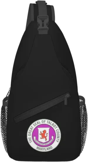 Seal Of Talbot County, Maryland Crossbody Bags For Women Men Chest Backpack Gym Shoulder Bag Travel Outdoor Sports Casual Crossbody Bags