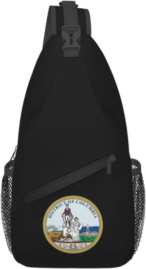 Seal of the District of Columbia Crossbody Bags For Women Men Chest Backpack Gym Shoulder Bag Travel Outdoor Sports Casual Crossbody Bags