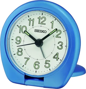 Seiko Sakai Travel Bedroom Alarm Clock, Metallic Blue