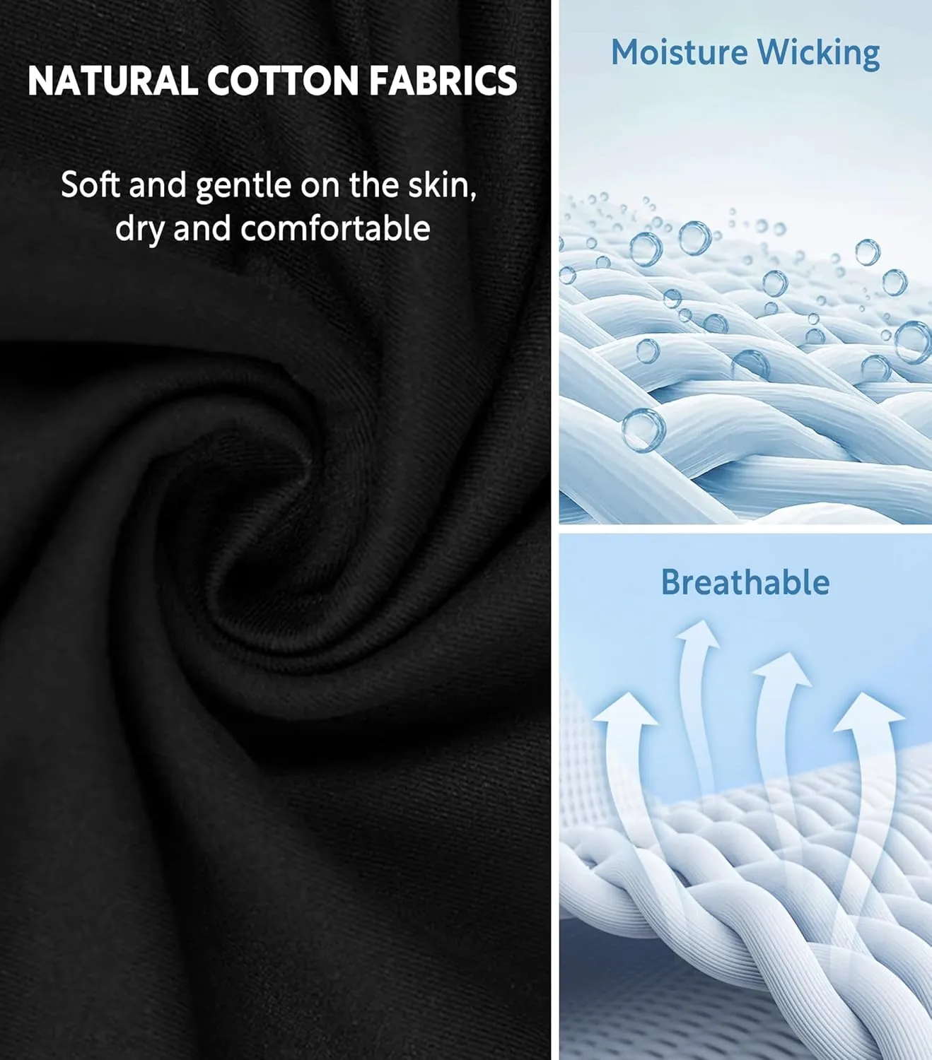 Separatec Cotton Dual Pouch Men's Underwear Comfortable Soft Breathable Everyday Boxer Briefs for men 7 Pack