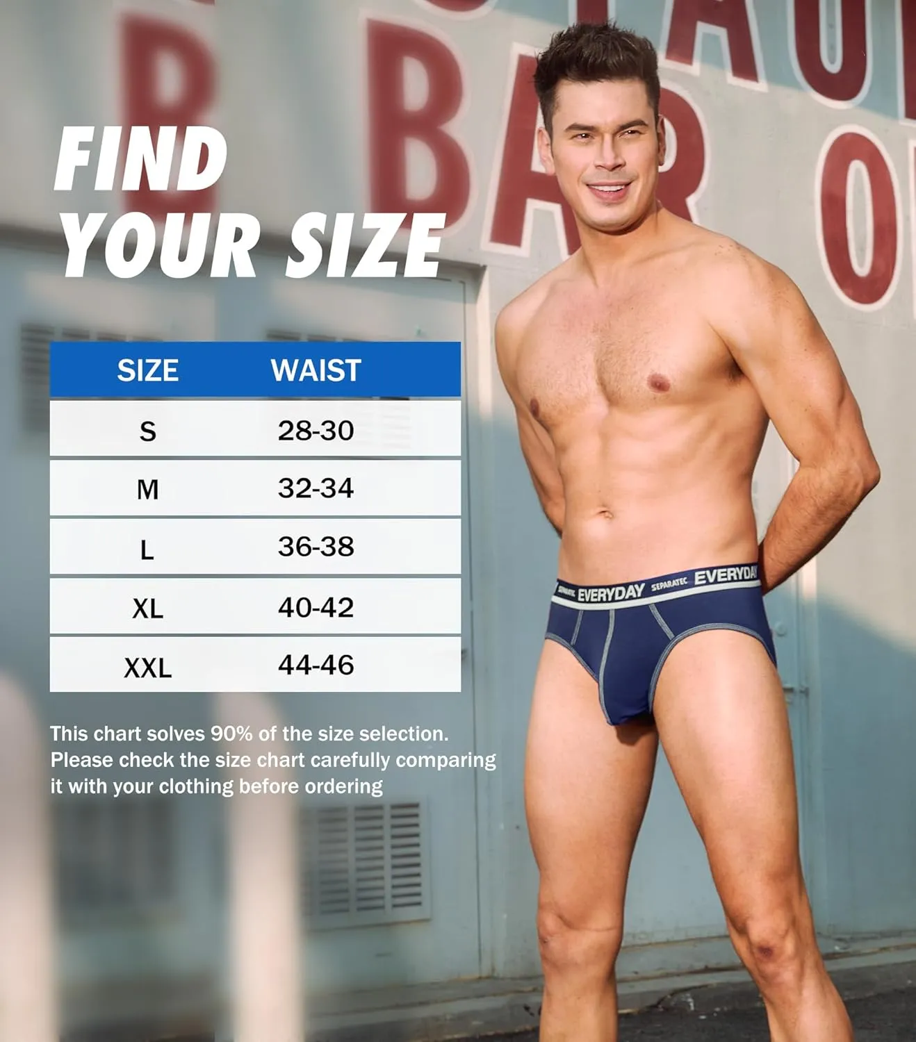 Separatec Men's Underwear Briefs with Dual Pouch,Covered Waistband,Tagless,Soft&Breathable Cotton Underwear for man,7-Pack