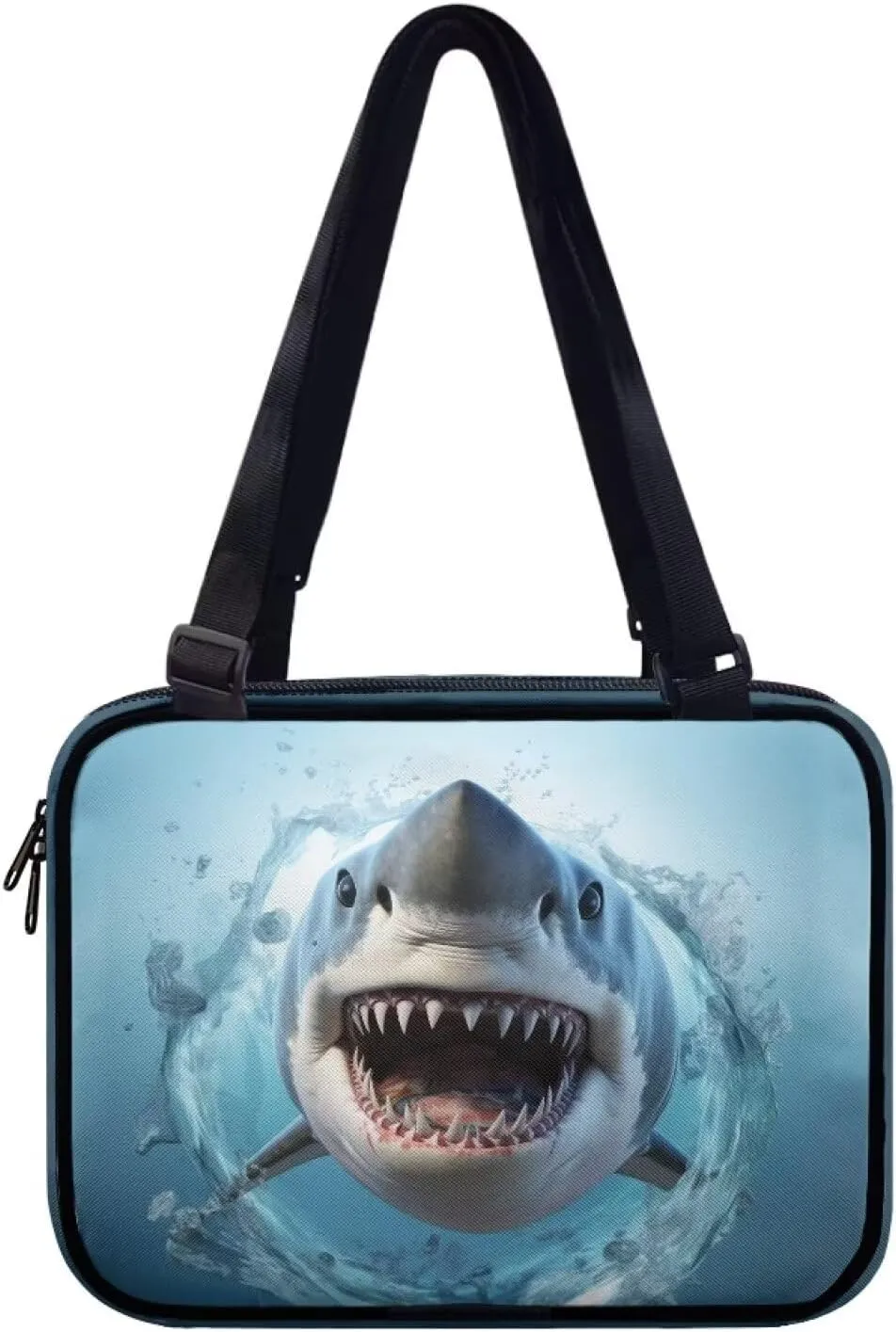 Shark Bible Cover Crossbody Bible Bags Shoulder Messenger Bags Carrying Book Case Journal Scripture Carrying Case Protective Oragnzier for Hiking Holiday Weekend