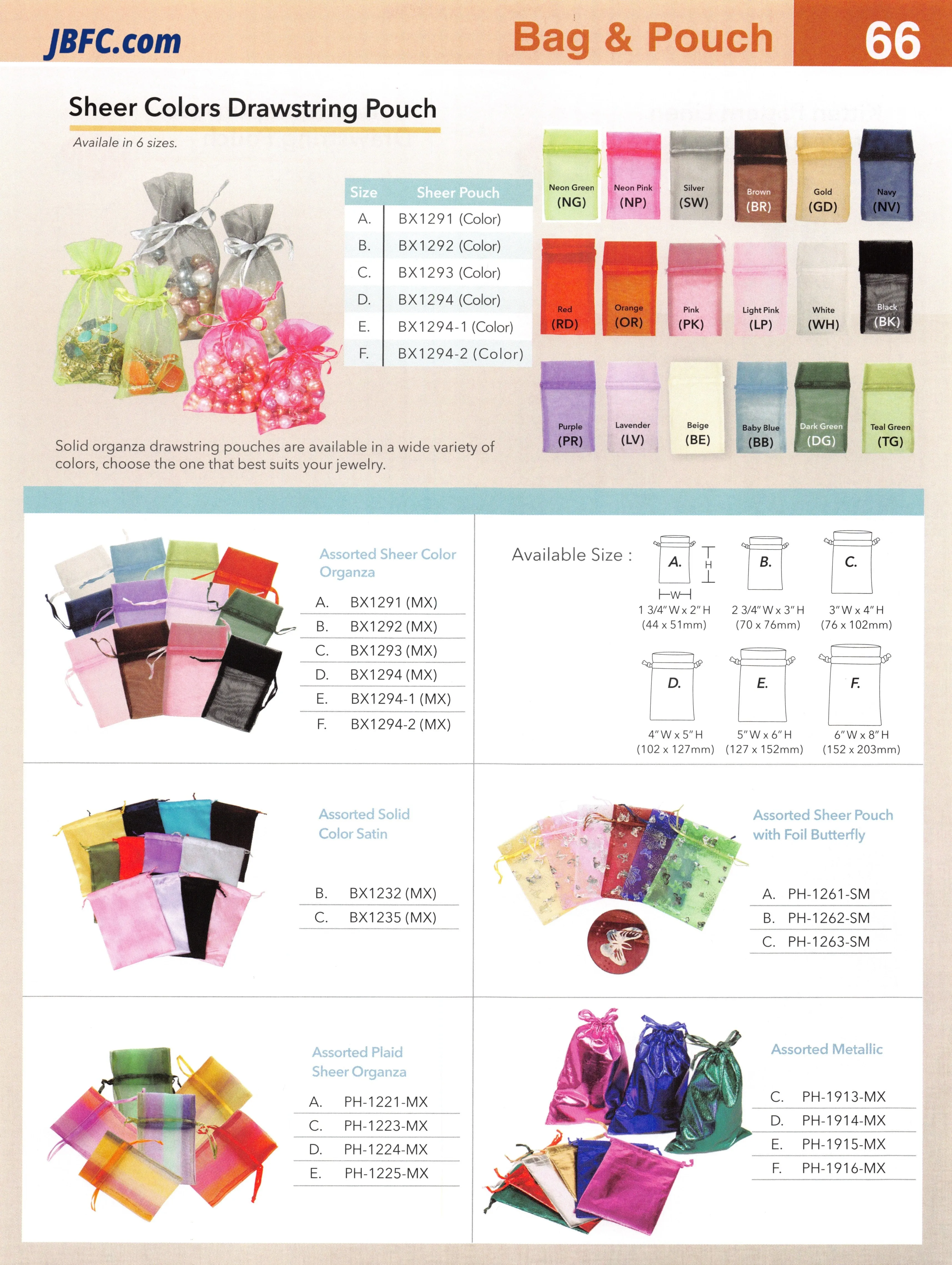 Sheer Colors Drawstring Pouch  -  Light Pink - 12 pcs. Pack