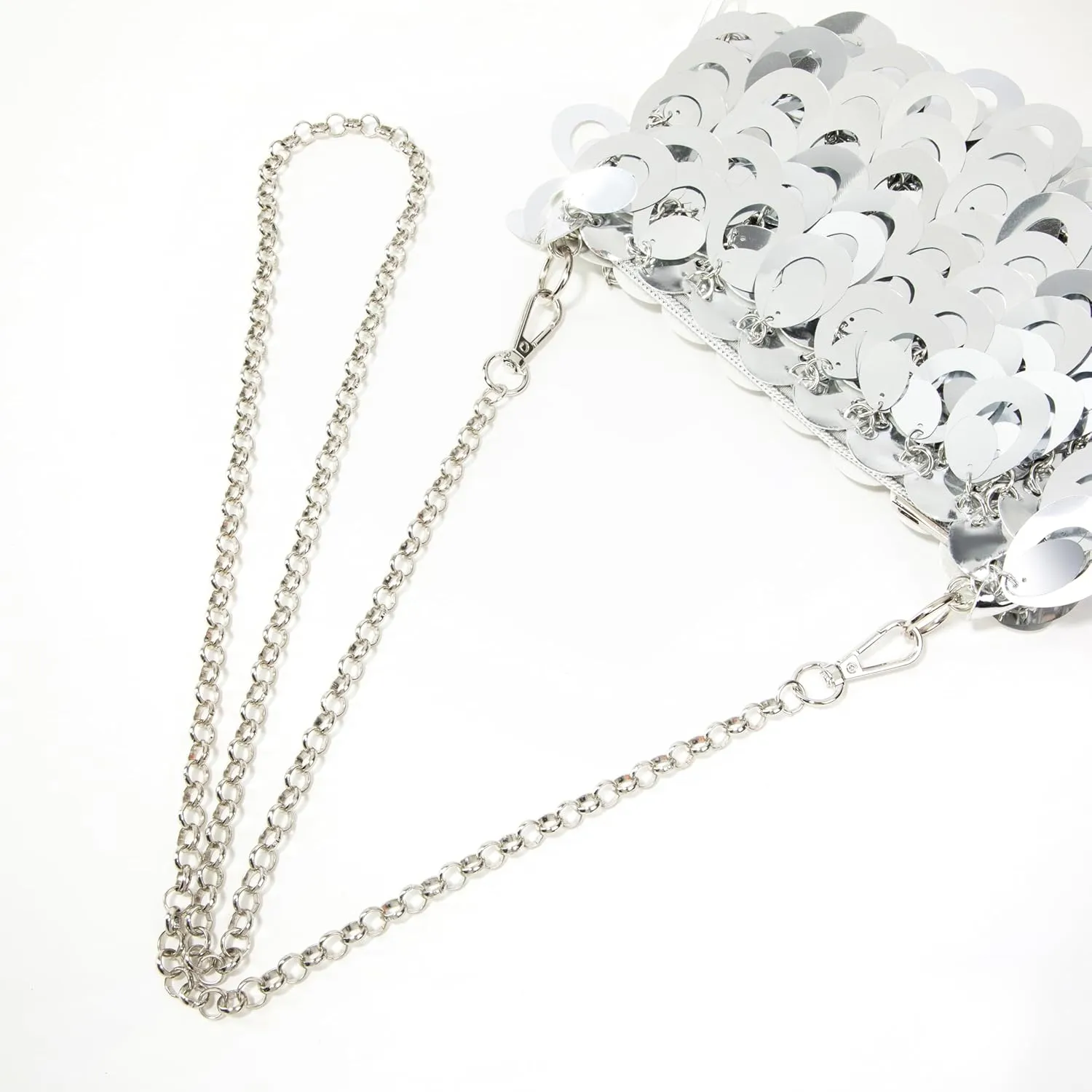 Shiny Metallic Plastic Sequin Crossbody Bag for Nightclub Shoulderbag Evening Bag and Wedding