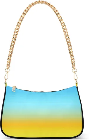 Shoulder Bag for Women Hobo Tote Handbag Gold Chain Crossbody Bag with Zipper Clutch Purse Handbags