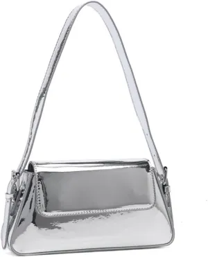 Shoulder Purses for Women Dressy Evening Bag Metallic Clutch Y2k Sparkly Hobo Crossbody Shoulder Bag Handbags