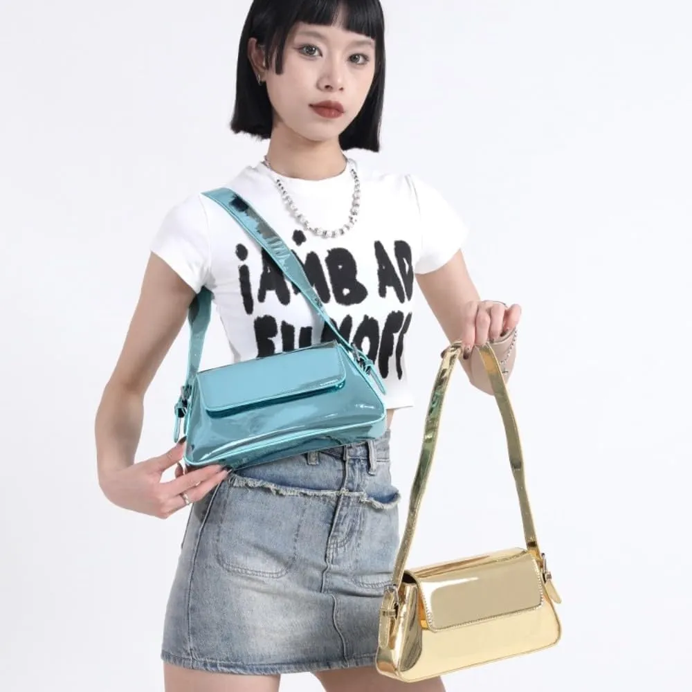 Shoulder Purses for Women Dressy Evening Bag Metallic Clutch Y2k Sparkly Hobo Crossbody Shoulder Bag Handbags
