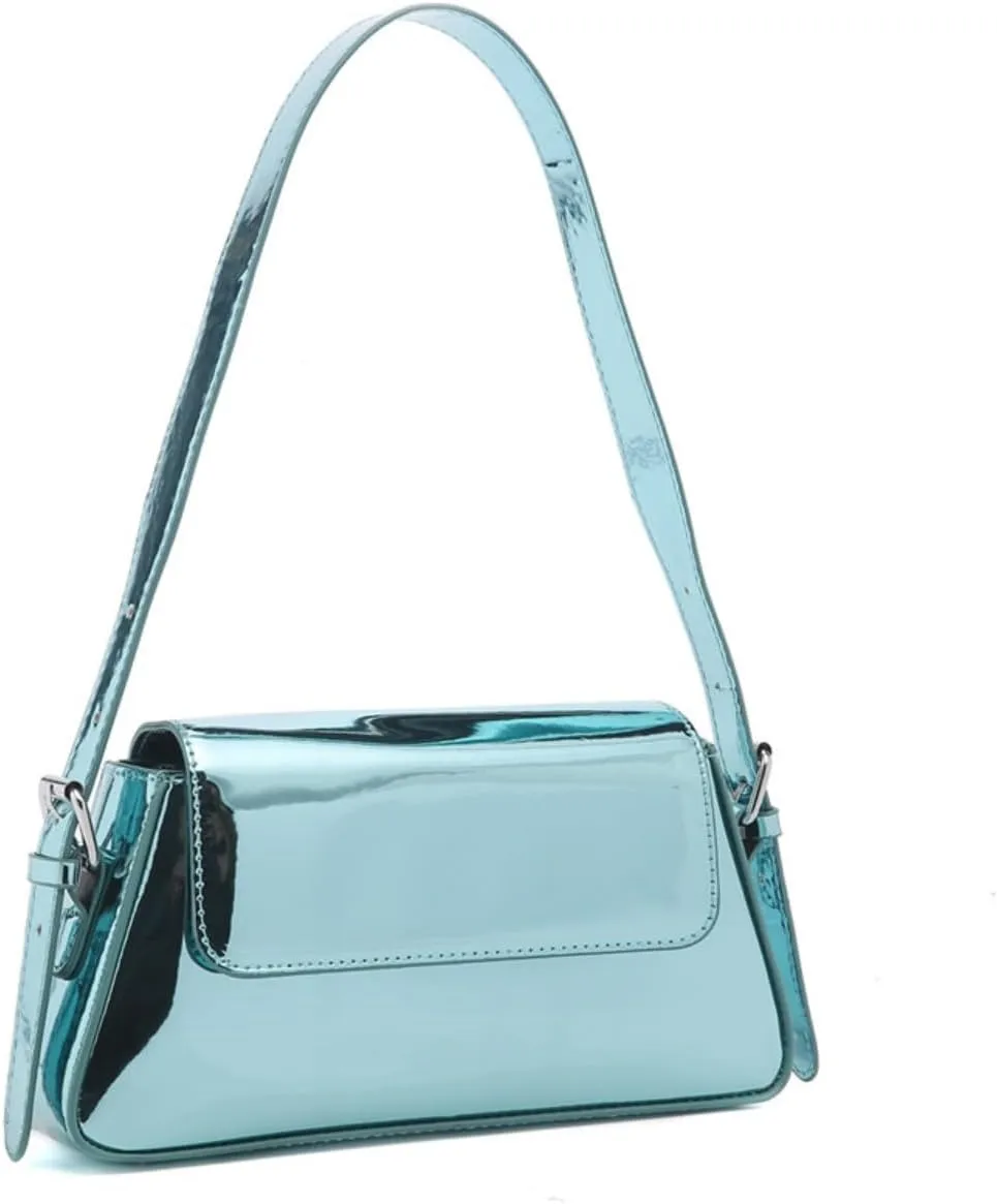 Shoulder Purses for Women Dressy Evening Bag Metallic Clutch Y2k Sparkly Hobo Crossbody Shoulder Bag Handbags