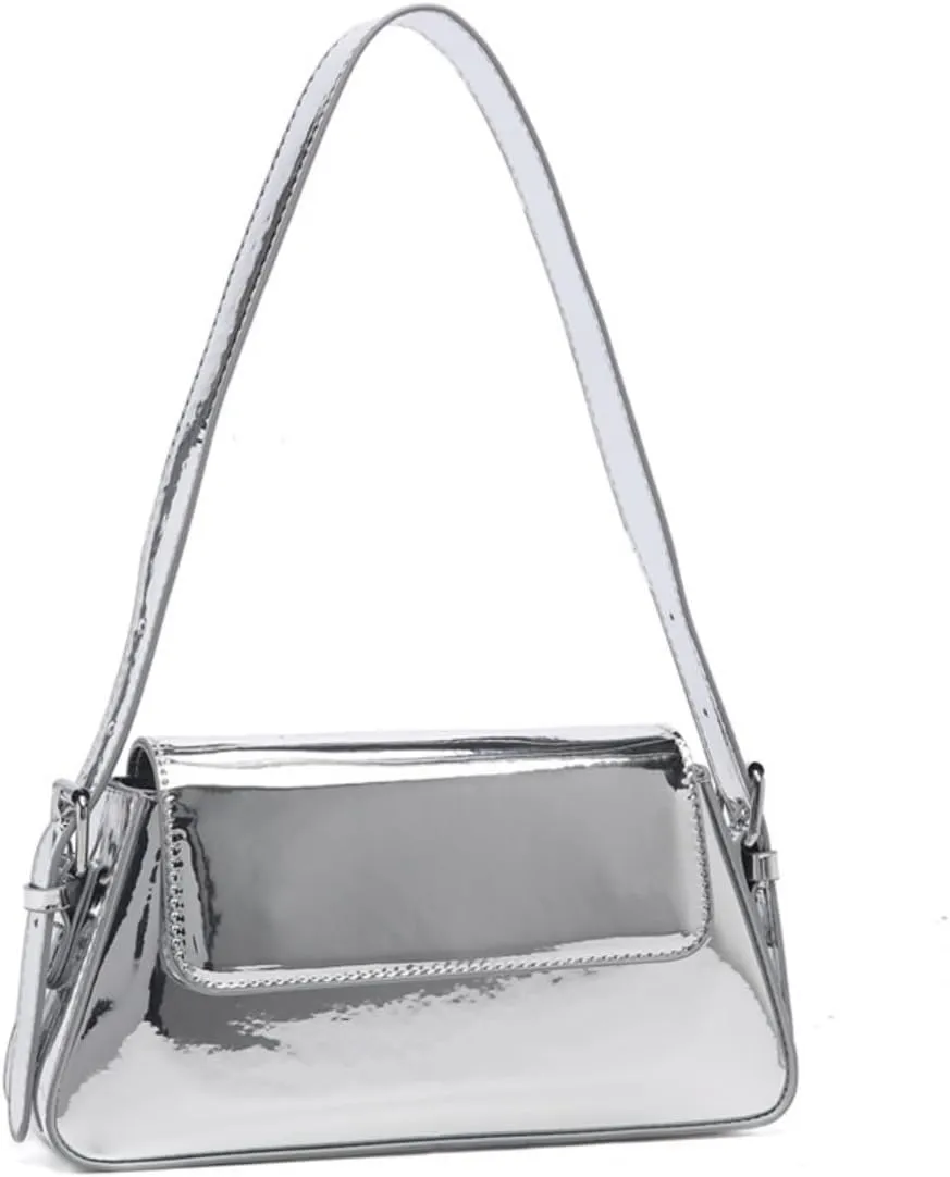 Shoulder Purses for Women Dressy Evening Bag Metallic Clutch Y2k Sparkly Hobo Crossbody Shoulder Bag Handbags