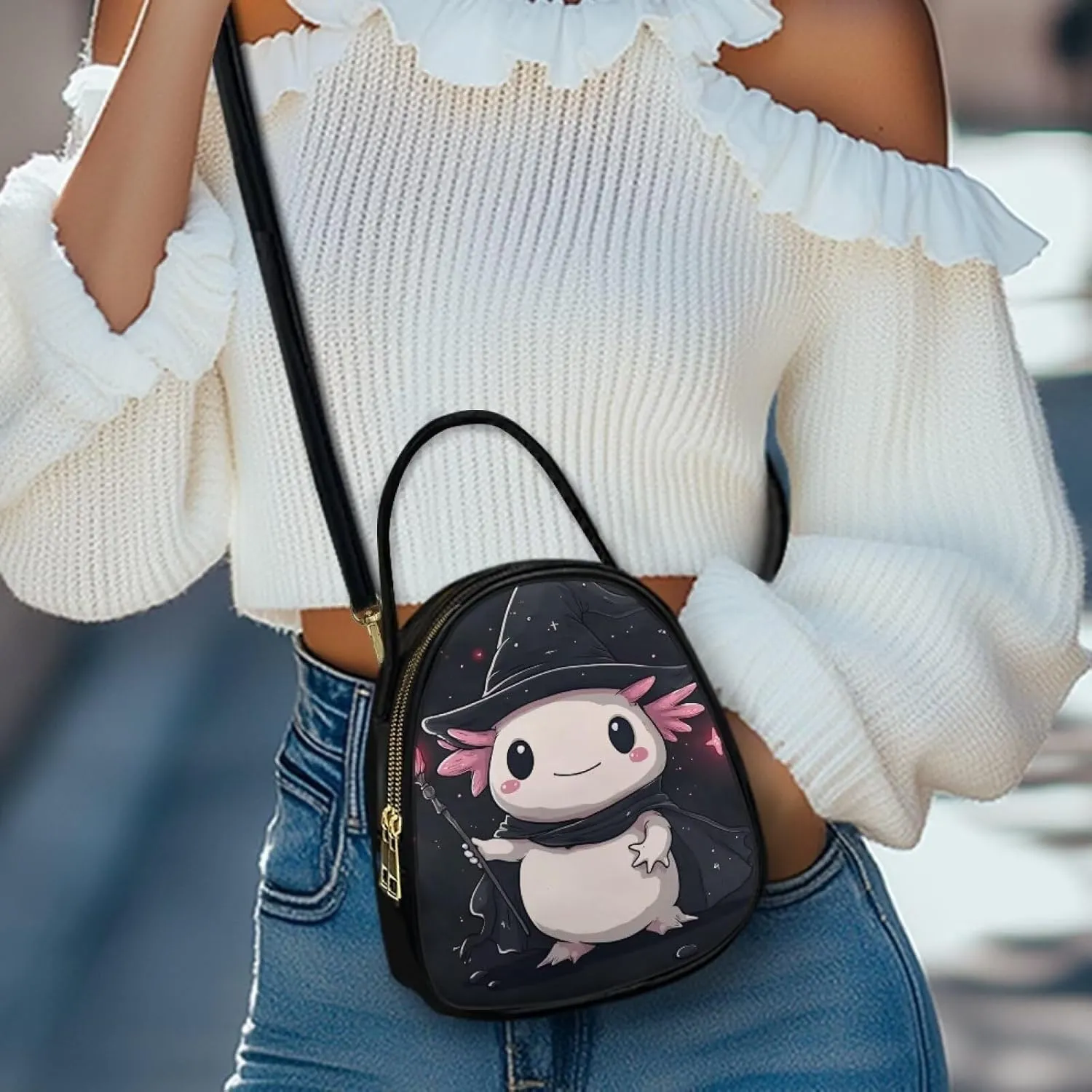 Shoulder Tote Bag for Women Work Double Layer Crossbody Sling Bags for Women Small with Zipper Closure