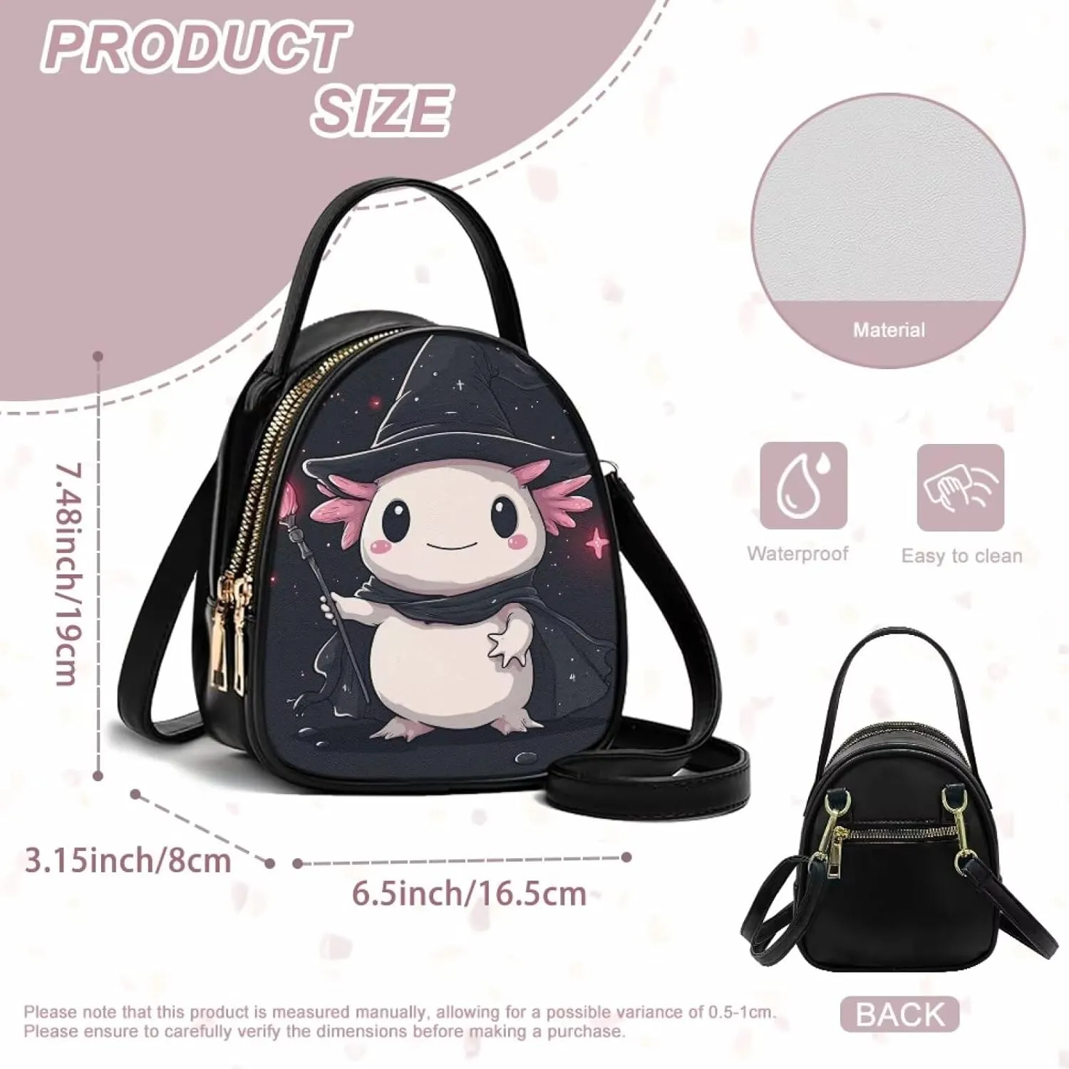 Shoulder Tote Bag for Women Work Double Layer Crossbody Sling Bags for Women Small with Zipper Closure