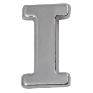 Silver Metallic Letter I With Clutch Pin