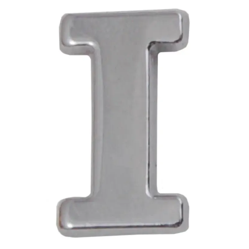 Silver Metallic Letter I With Clutch Pin