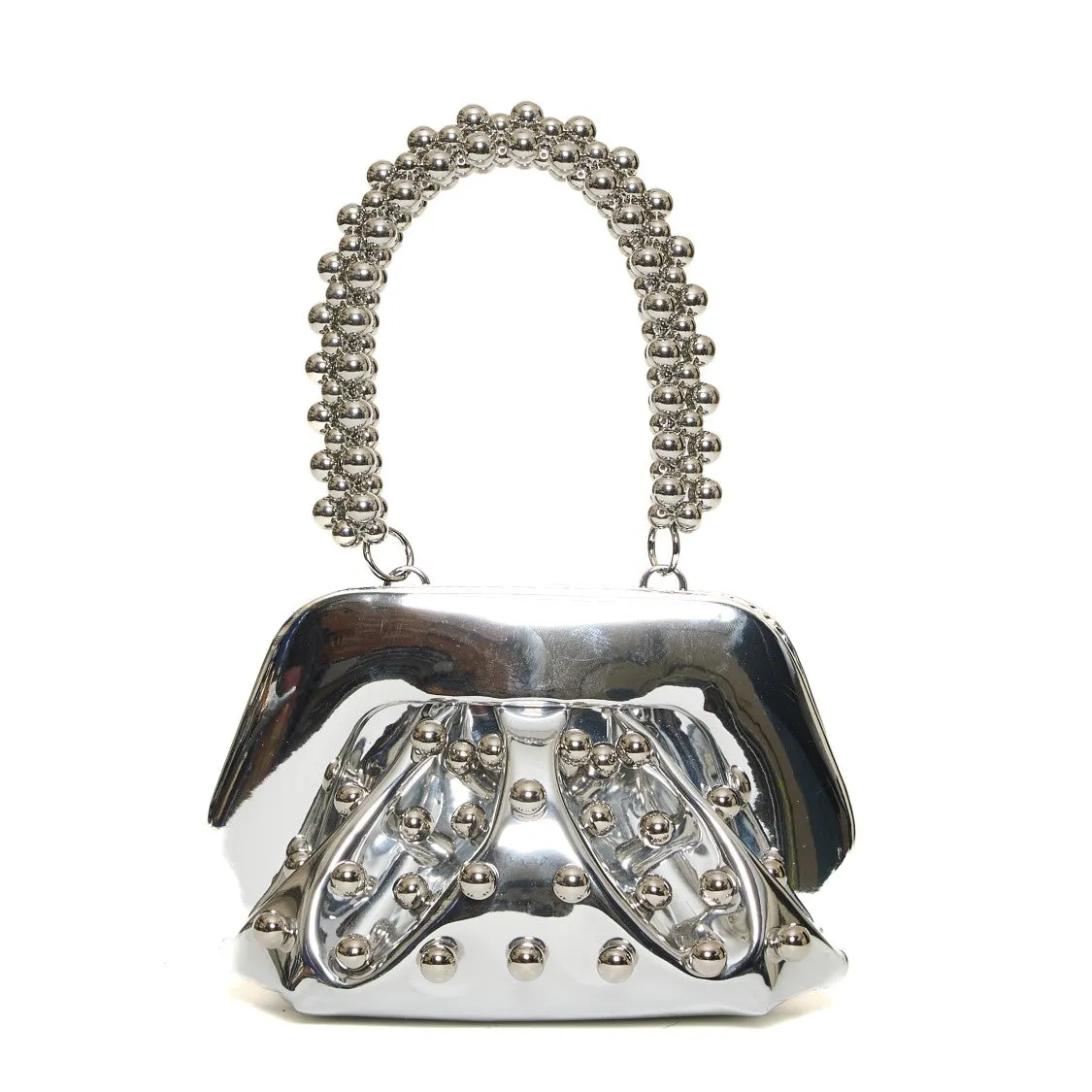 Silver Studded Clutch