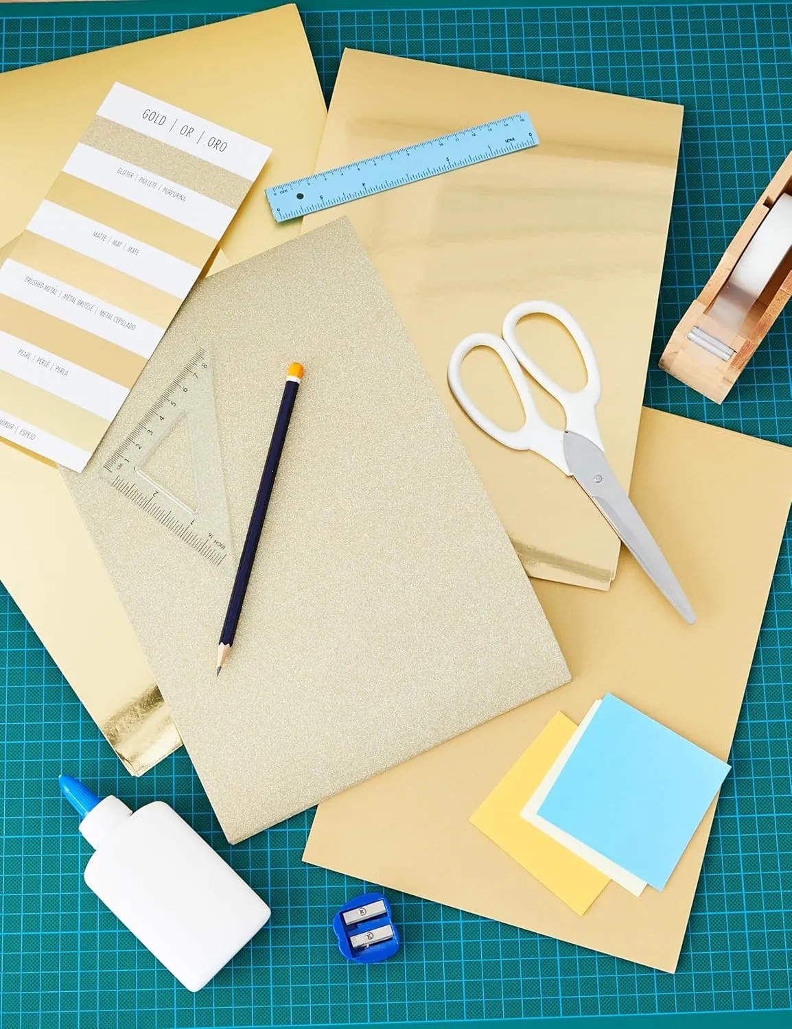 Sizzix, Gold, Surfacez-Opulent Cardstock , 50 Pack, 8x11.5 inches