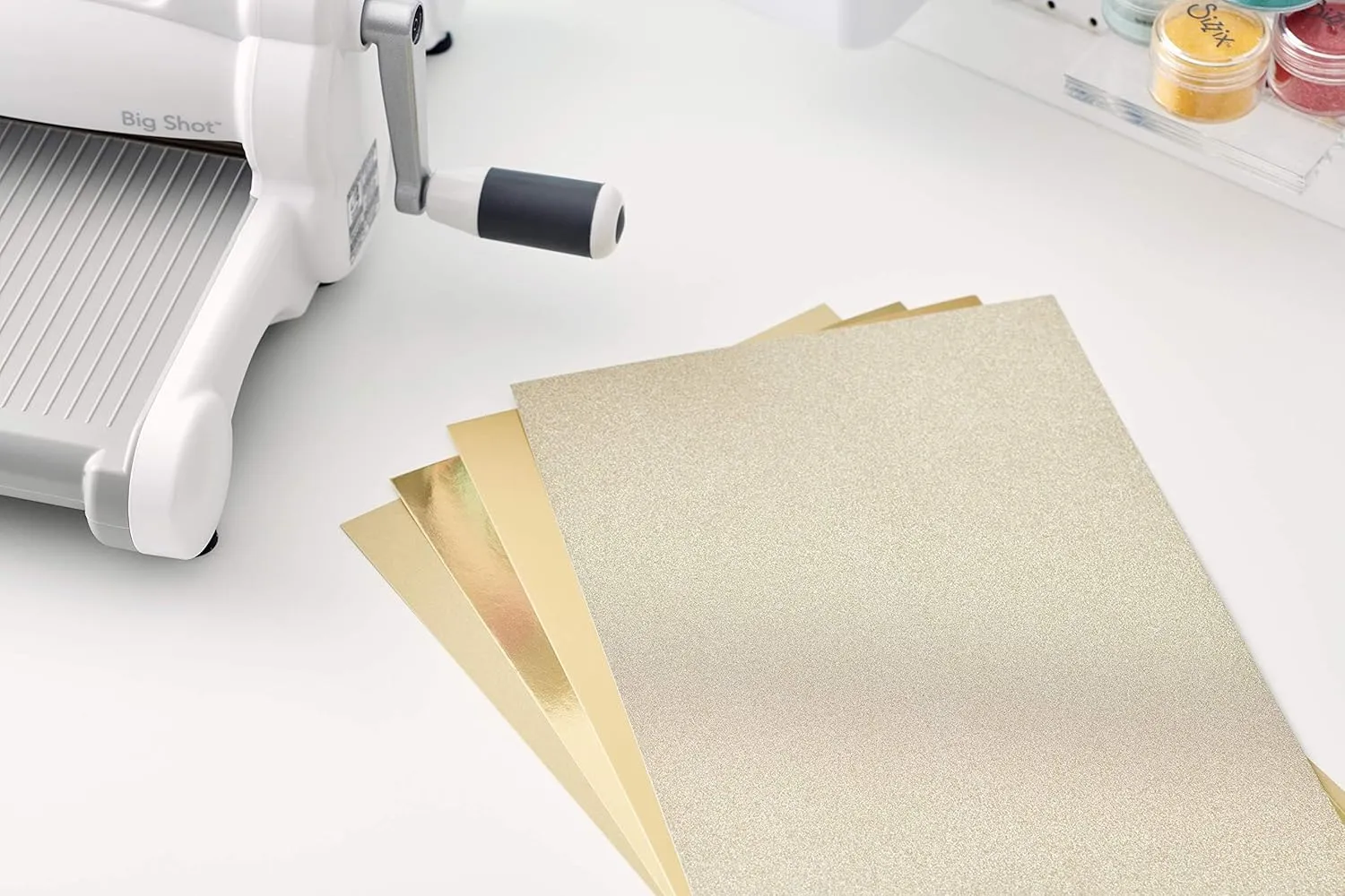 Sizzix, Gold, Surfacez-Opulent Cardstock , 50 Pack, 8x11.5 inches