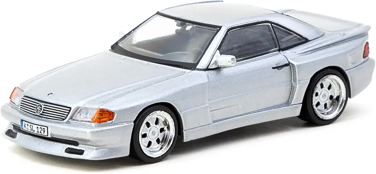 SL 500 Specials Silver Metallic Global64 Series 1/64 Diecast Model by Tarmac Works T64G-045-SL