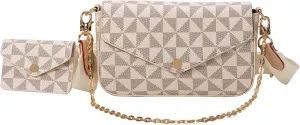 Small Crossbody Bags for Women Stylish Designer Purses White Messenger Bags Coin Purse including 2 Size Bag