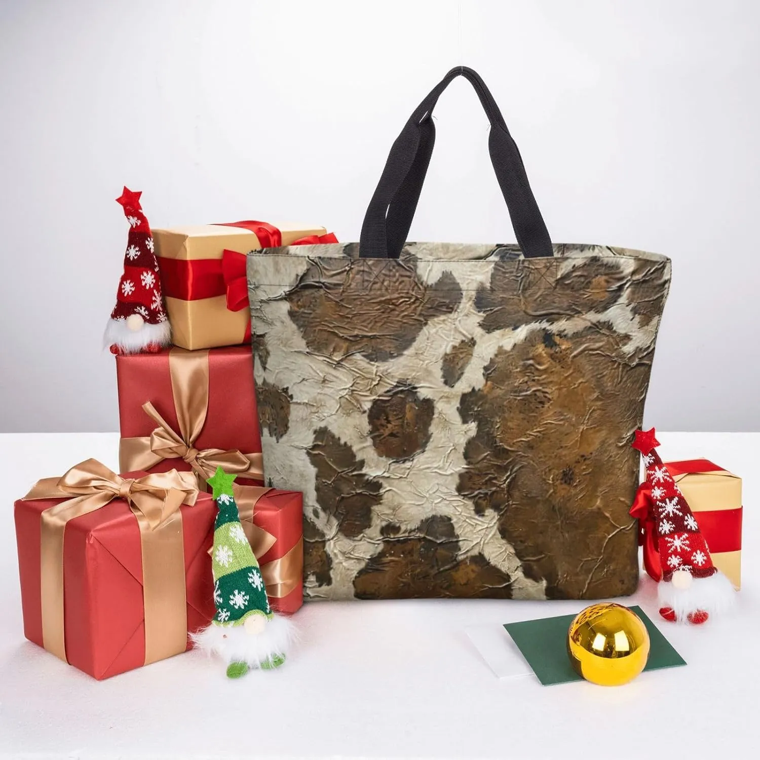 Small Rainbow Print Tote Bags Reusable Grocery Bag Shoulde Bag Handbag For Office Shopping Travel Women Casual Work