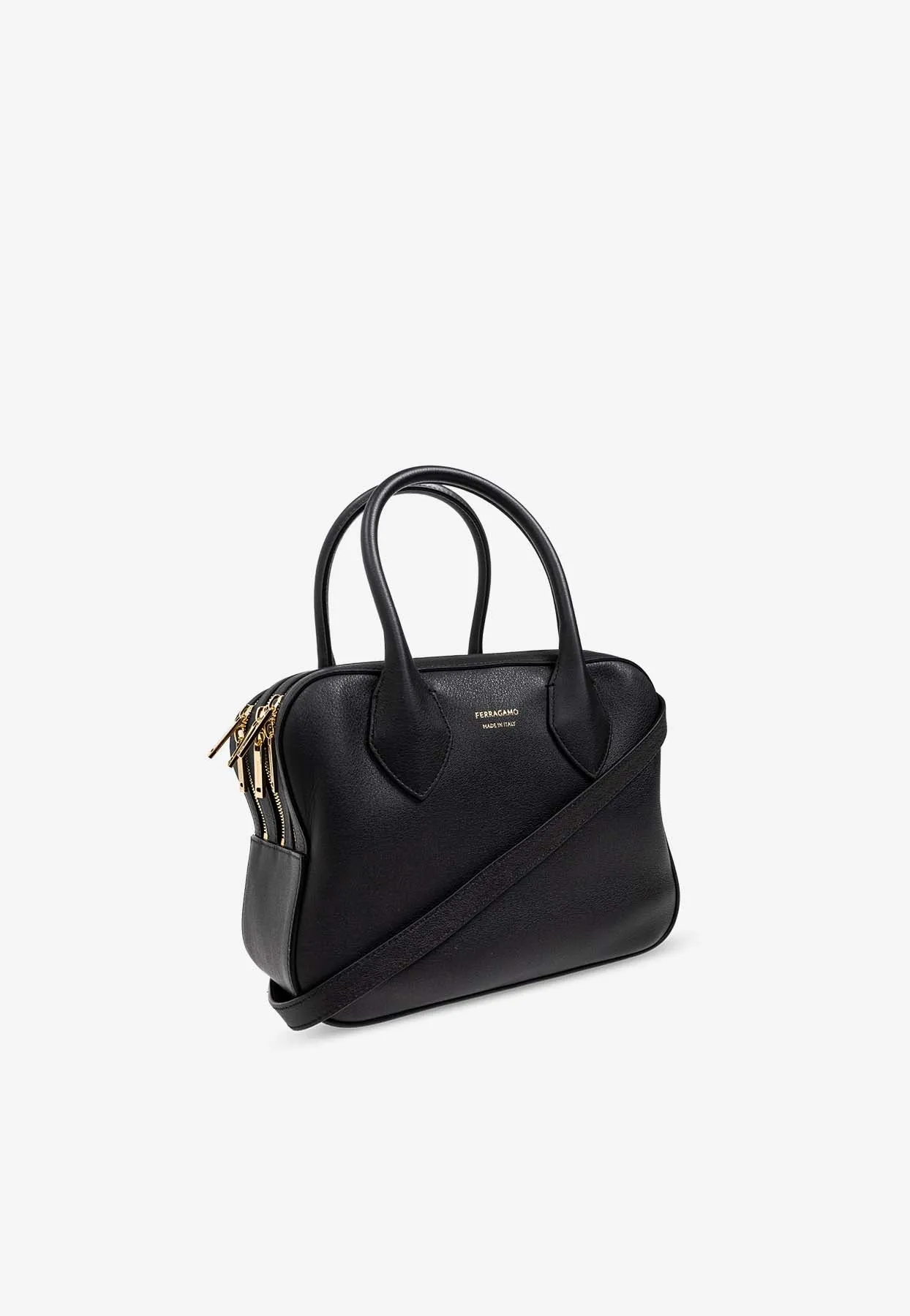 Small Star Calf Leather Top Handle Bag