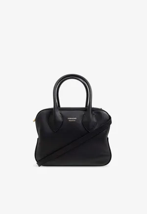 Small Star Calf Leather Top Handle Bag