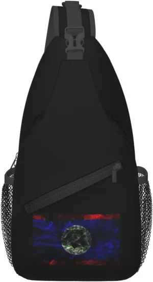 Smoke Style Flag Of Belize Crossbody Bags For Women Men Chest Backpack Gym Shoulder Bag Travel Outdoor Sports Casual Crossbody Bags