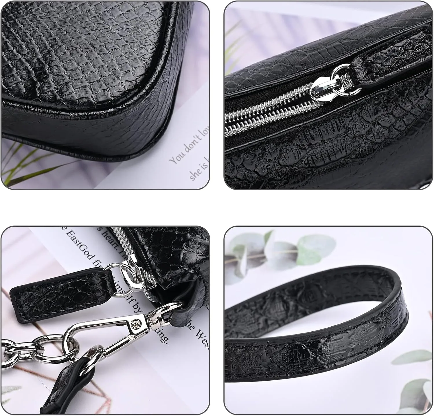 Snakeskin Shoulder Bag for Women, Small 90s Retro Clutch Purse, Mini Trendy Y2K Handbag