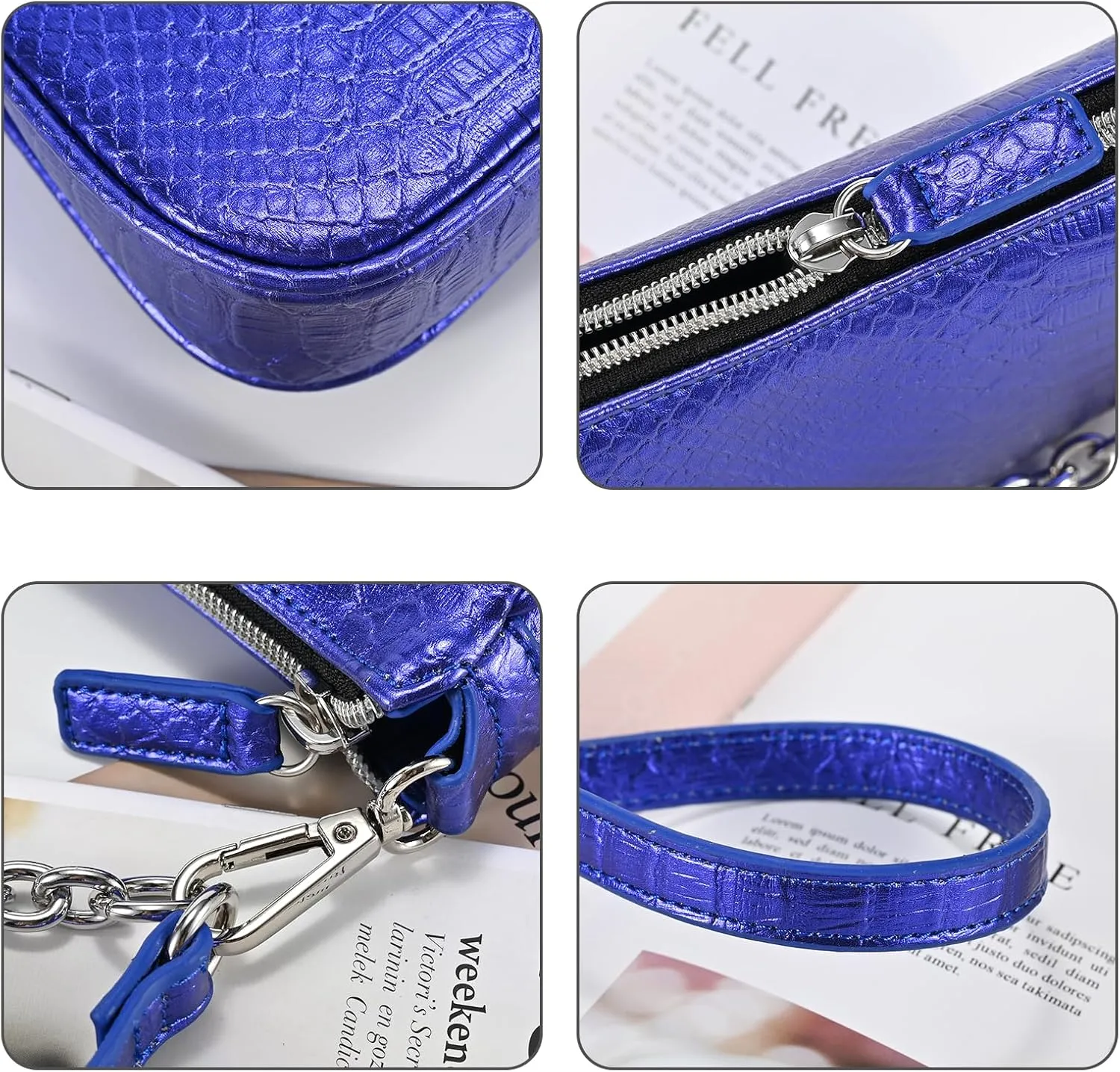 Snakeskin Shoulder Bag for Women, Small 90s Retro Clutch Purse, Mini Trendy Y2K Handbag