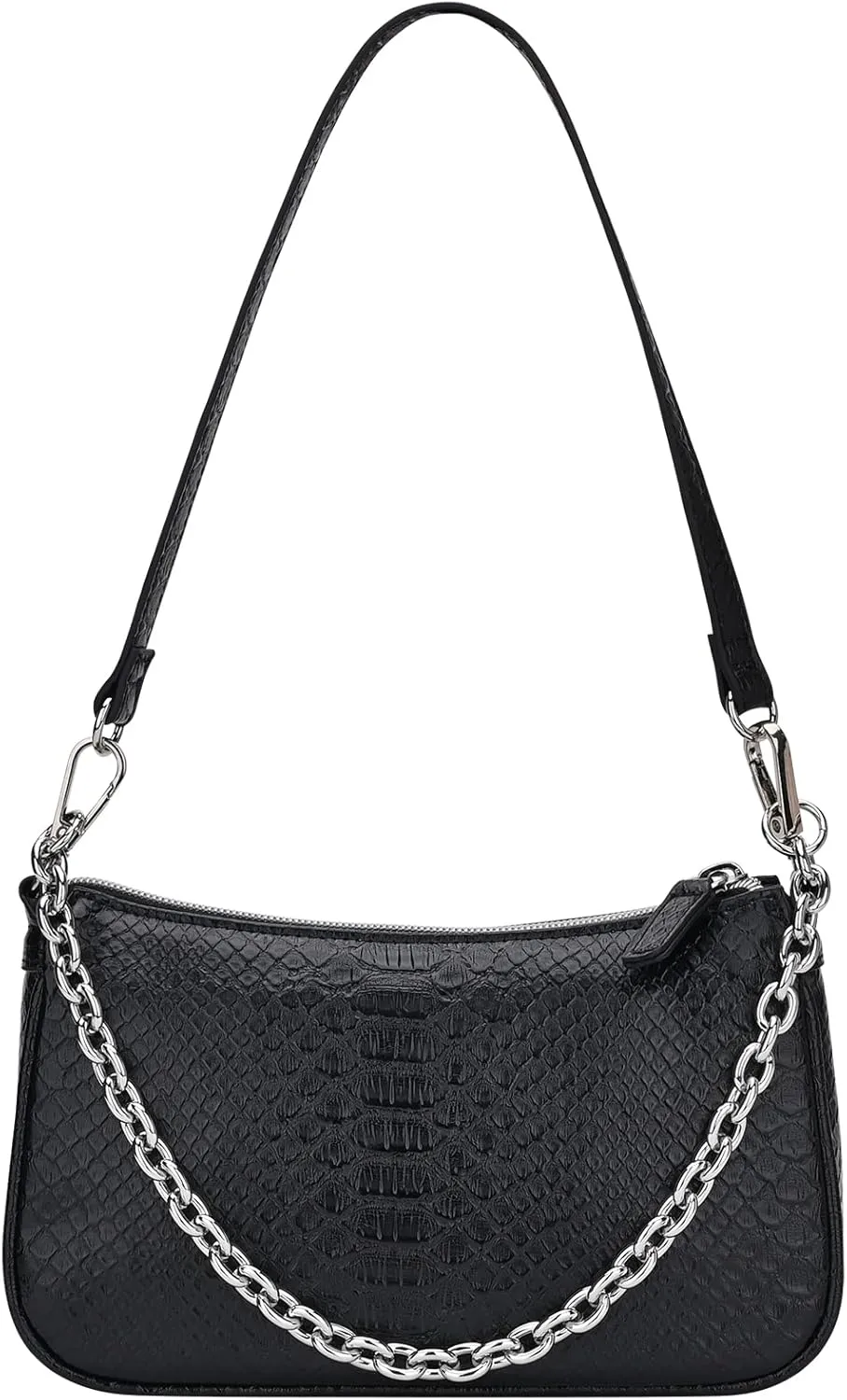 Snakeskin Shoulder Bag for Women, Small 90s Retro Clutch Purse, Mini Trendy Y2K Handbag