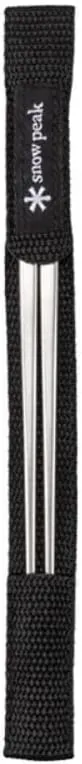 Snow Peak Titanium Chopsticks - Essential & Durable Camping Cutlery - Titanium Chopsticks with Carry Case for Convenient Storage & Packing - Utensils for Camping, HIking & Home - Silver