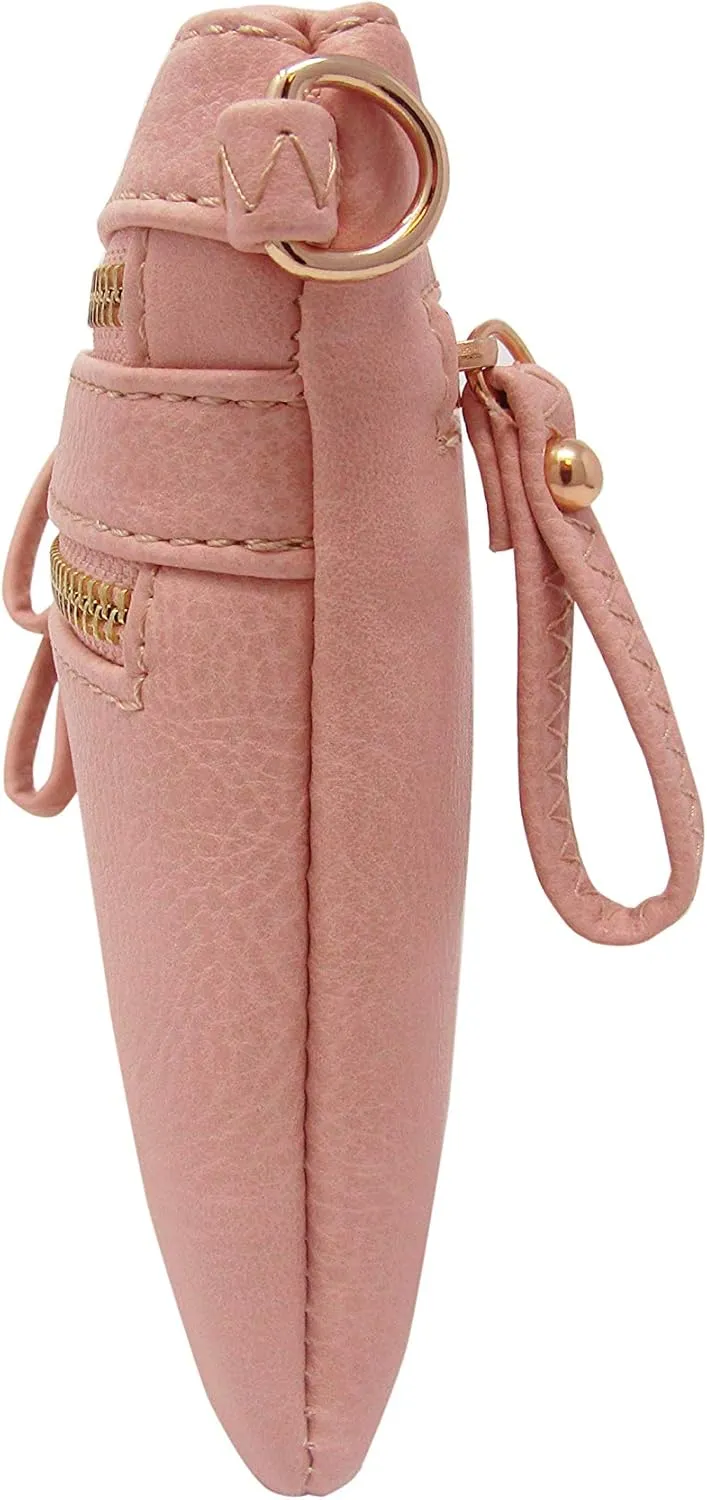 Solene Women's Detachable Wristlet Crossbody Bag With Multi Zipper Pockets
