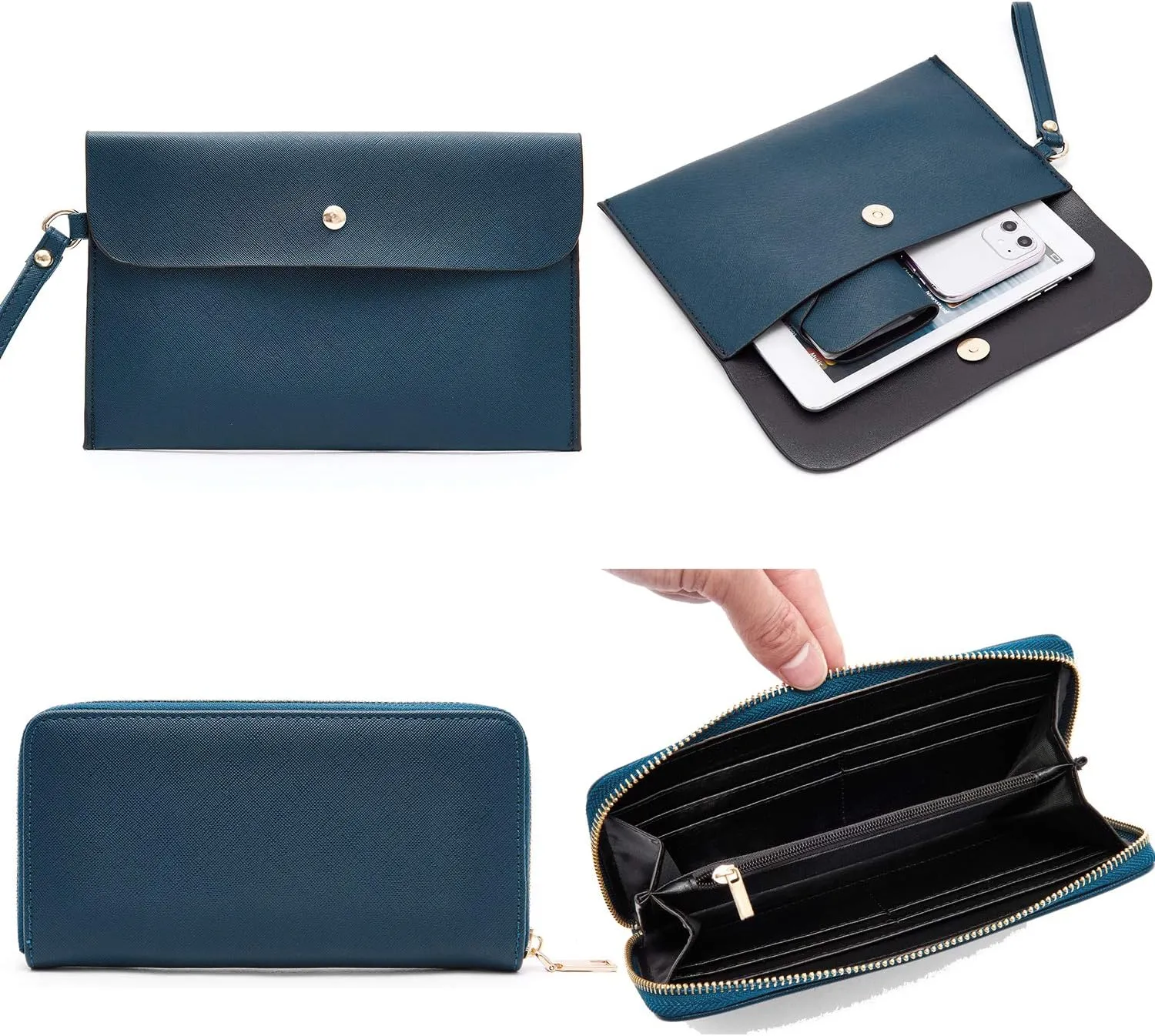 Soperwillton Handbag for Women Wallet Tote Bag Shoulder Bags Top Handle Satchel 5pcs Purse Set