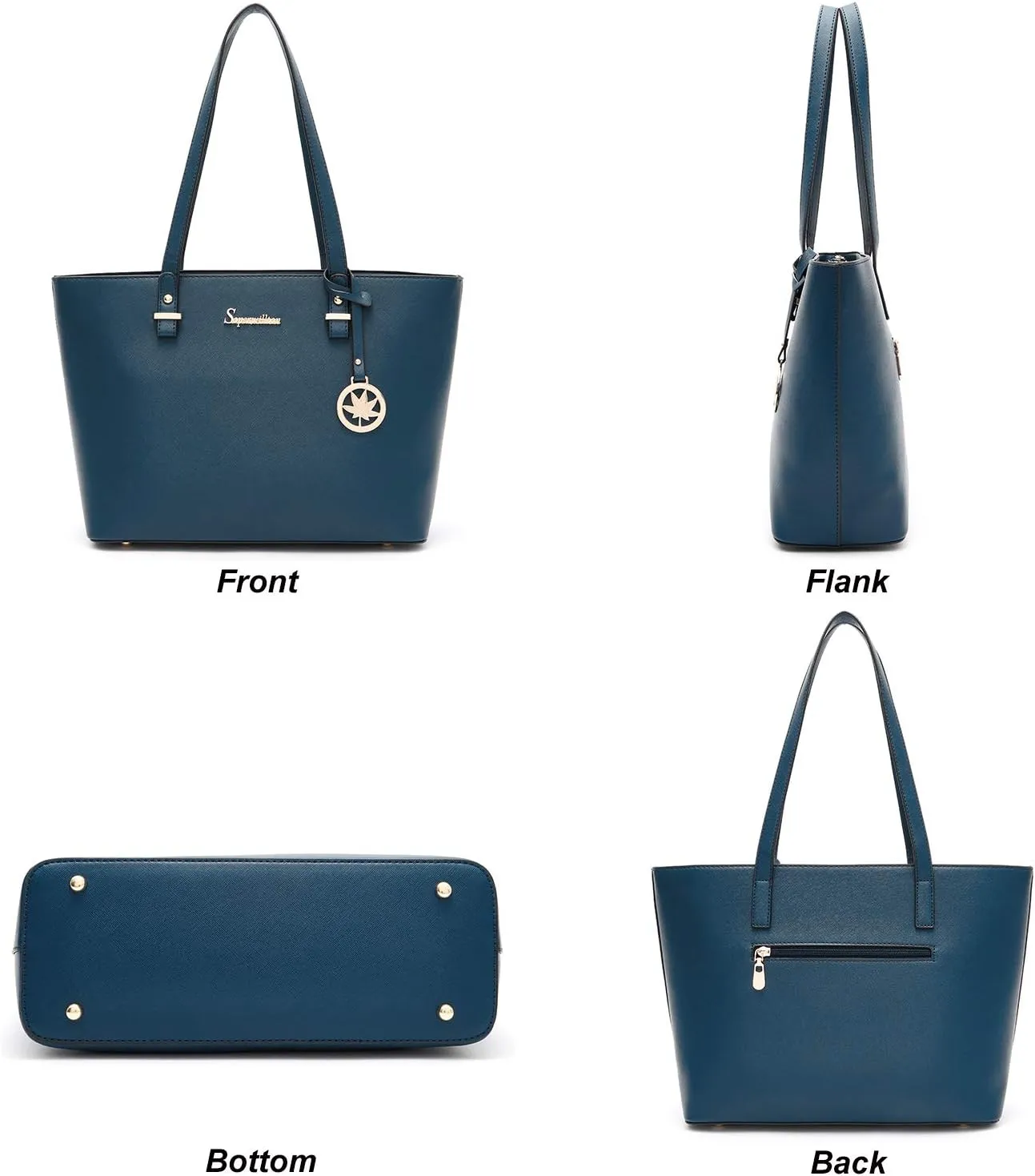 Soperwillton Handbag for Women Wallet Tote Bag Shoulder Bags Top Handle Satchel 5pcs Purse Set