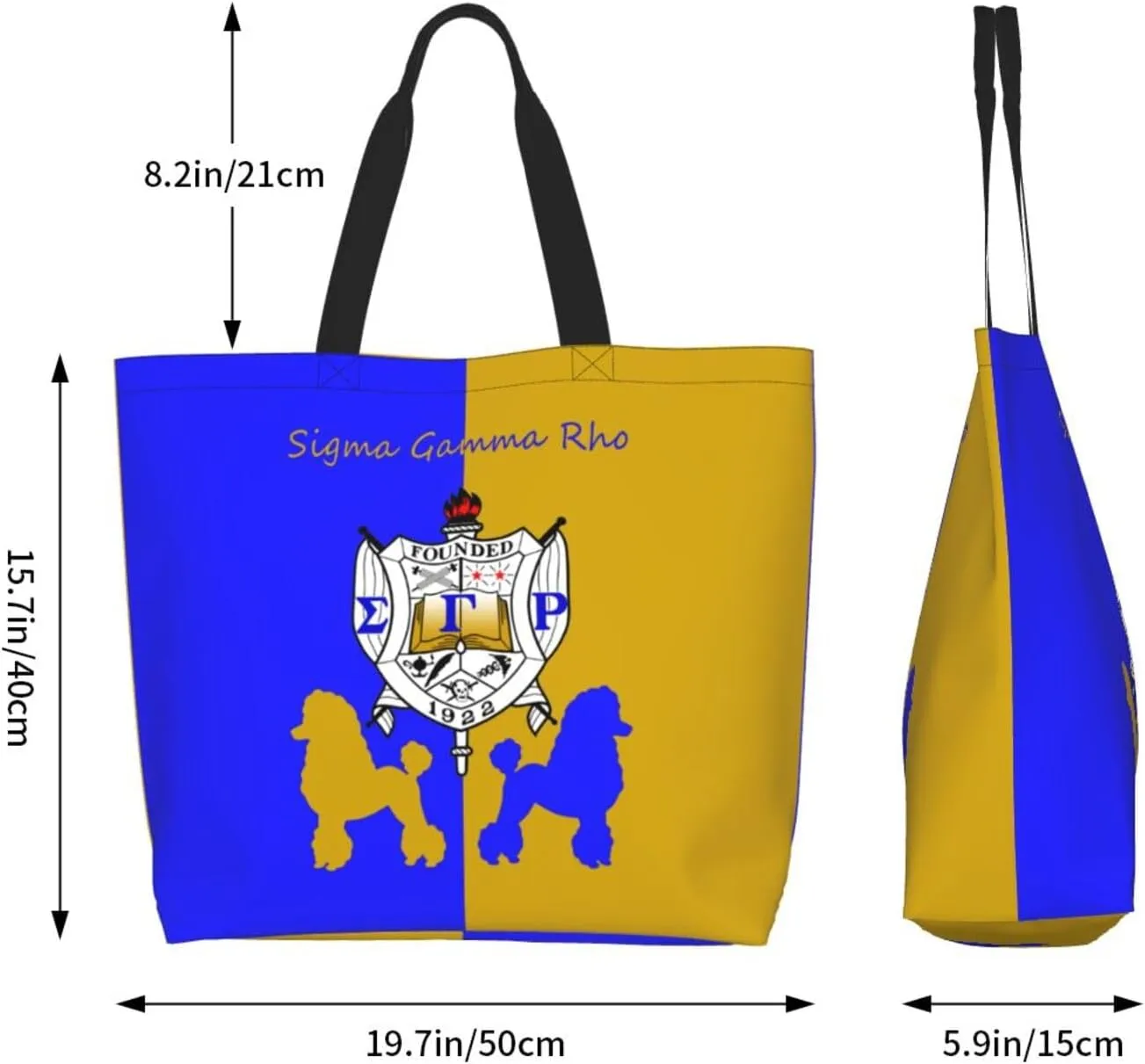 Sorority Tote Bag Sorority Gifts for Women 1922 Reusable Fashion Beach Bag Large Shoulder Shopping Bag