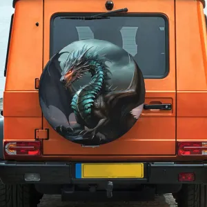 Spare Tire Cover Waterproof Dust-Proof Wheel Cover Windproof Tire Protector Cool Dragon Tire Wheel Protector Rv Tire Covers Universal Size Fit for Trailers Camper Truck 16 inch