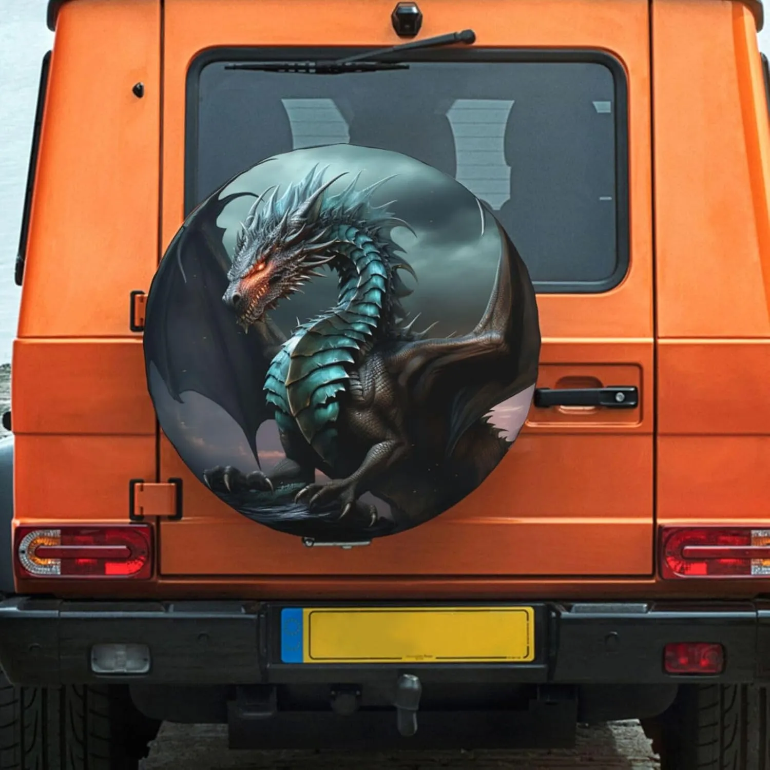 Spare Tire Cover Waterproof Dust-Proof Wheel Cover Windproof Tire Protector Cool Dragon Tire Wheel Protector Rv Tire Covers Universal Size Fit for Trailers Camper Truck 16 inch
