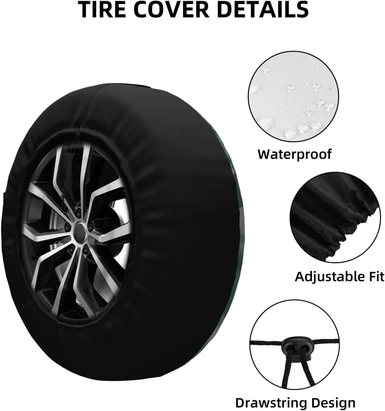 Spare Tire Cover Waterproof Dust-Proof Wheel Cover Windproof Tire Protector Lighthouse Ocean Tire Wheel Protector Rv Tire Covers Universal Size Fit for Trailers Camper Truck 14 inch