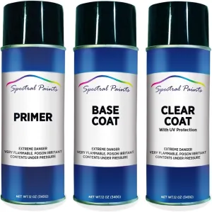 Spectral Paints Compatible/Replacement for Mini 900 Pure Silver Metallic - Aerosol Primer, Touch-Up Spray Paint & Clear