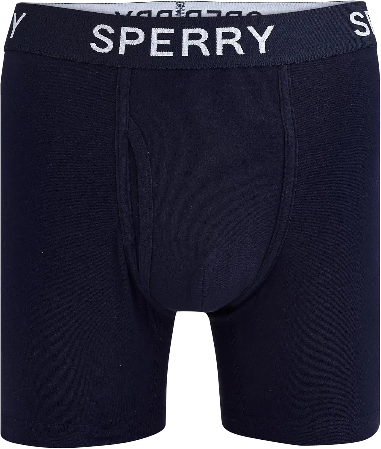 Sperry 4-Pack Mens Premium Cotton Stretch Boxer Briefs – Everyday Comfort Cotton Mens Boxer Briefs with Fly Pouch & 5” Inseam
