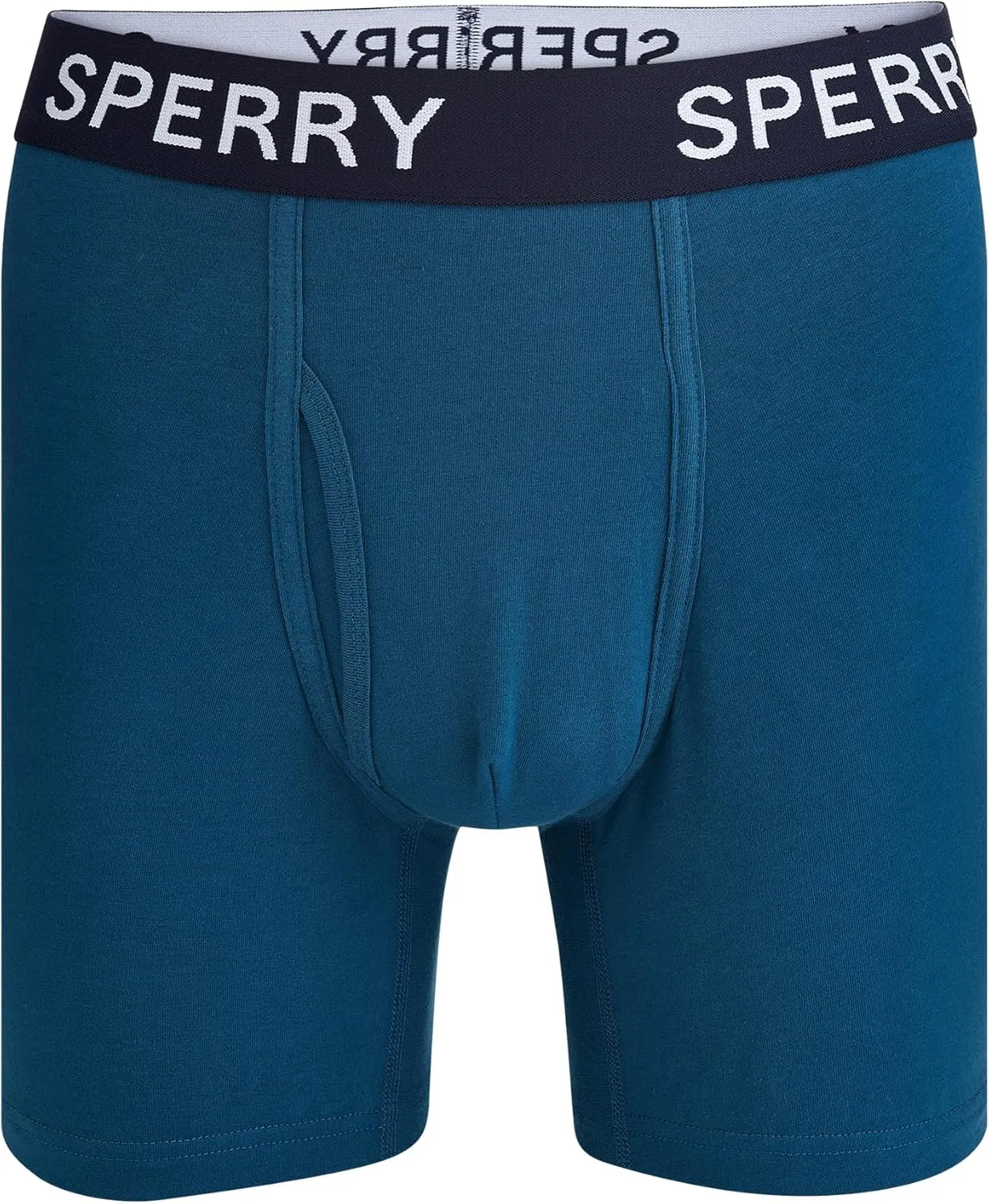 Sperry 4-Pack Mens Premium Cotton Stretch Boxer Briefs – Everyday Comfort Cotton Mens Boxer Briefs with Fly Pouch & 5” Inseam