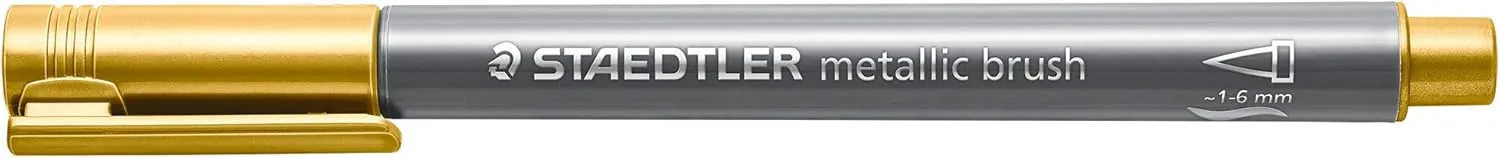 STAEDTLER 8321 TB10 metallic brush pens, wallet of 10 assorted colours