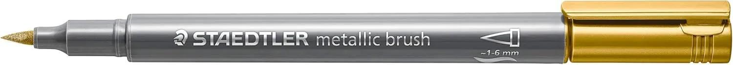 STAEDTLER 8321 TB10 metallic brush pens, wallet of 10 assorted colours