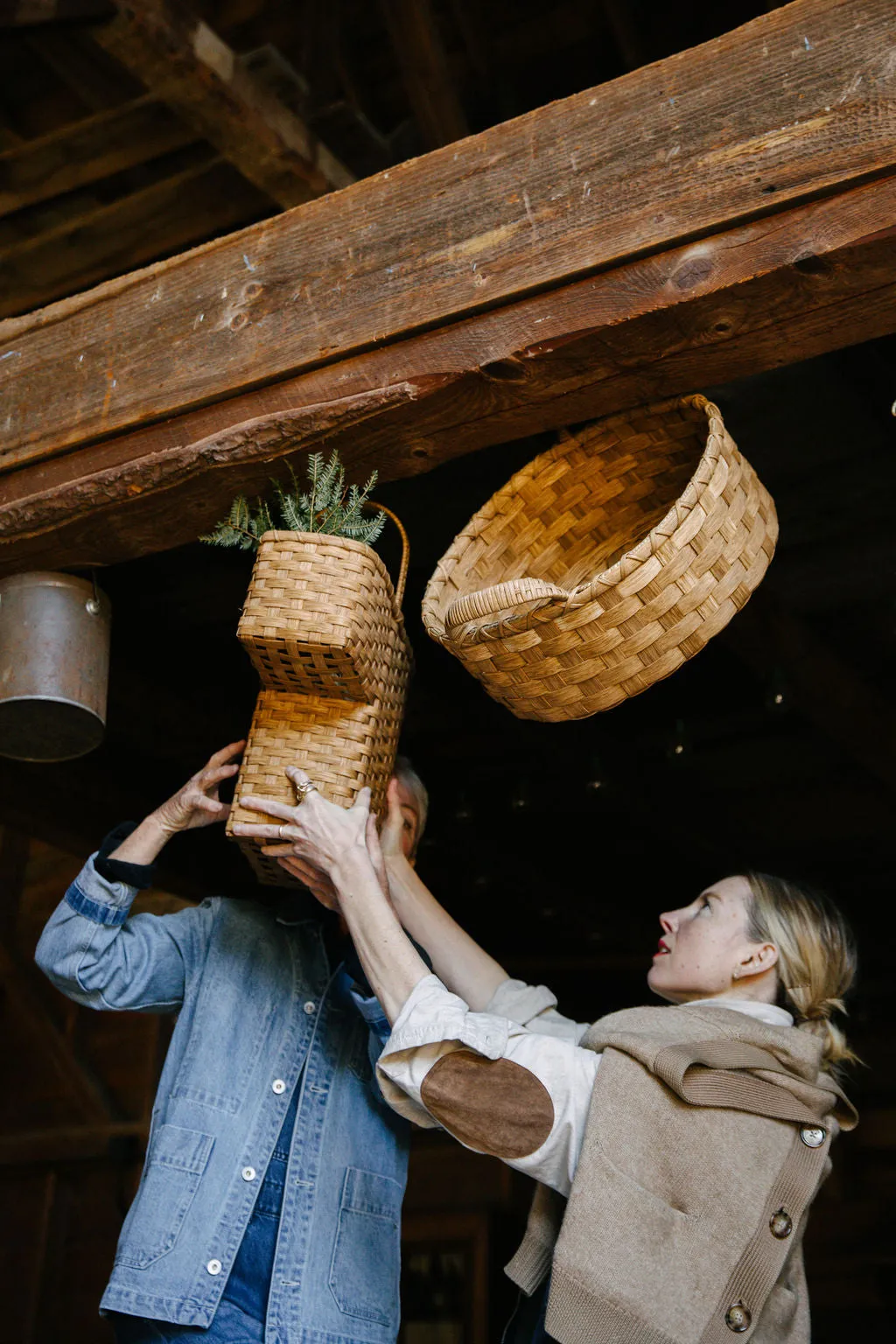 Stair Tote in Natural