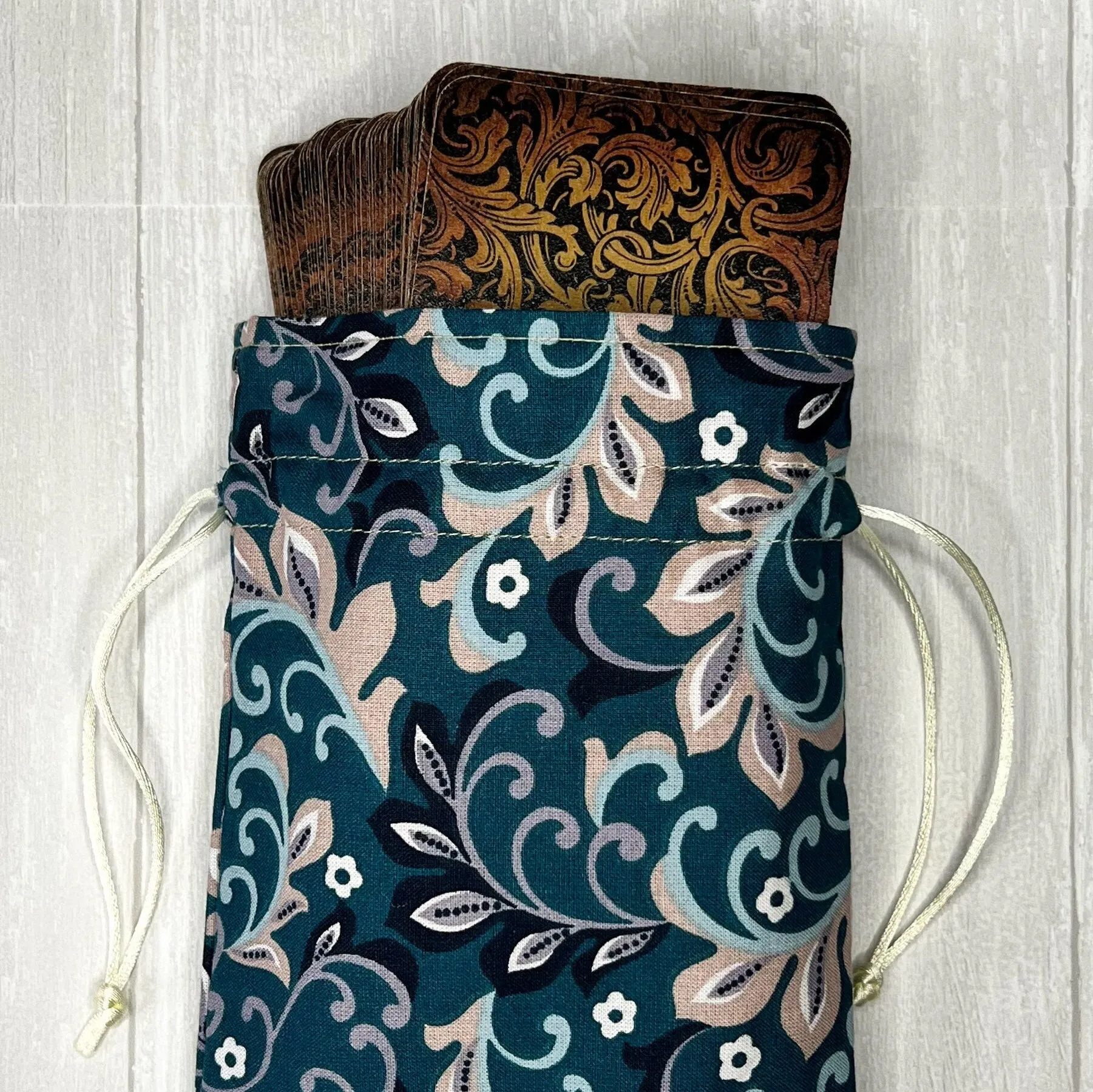 Standard Sized Floral Tarot Bag